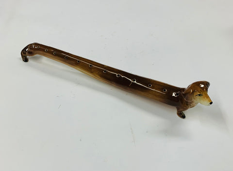 Porcelain Dachshund hat pin holder