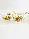 Aynsley Milk and Sugar no: 2383 with Wild Flowers