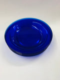 Set of 6 cobalt blue French glass wide bowls