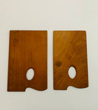 Pair of vintage wooden painters palette