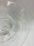 Stuart Crystal large compote with bird designs