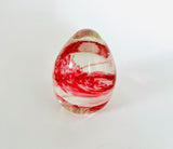 Pink Swirl Egg Shaped Paperweight
