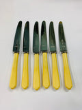 Set of 6 small bone handle knives