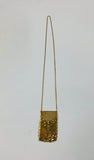 Retro gold tone chain purse