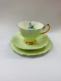 Royal Albert green floral trio