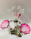 Victorian silver plated glass Epergne