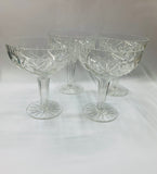 Set of 4 crystal hollow stem champagne glasses