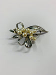 Vintage silver and Pearl brooch