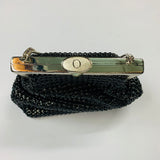 Oroton black mesh handbag