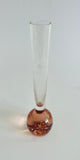 Glass Bud Vase with Pink Base