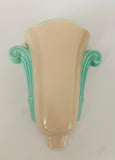Poole Teal and Light Mushroom Wall vase