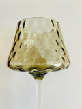 Stippled Large Wine Glass Art Glass