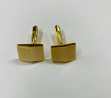 Gold tone faux mother of Pearl vintage Cufflinks