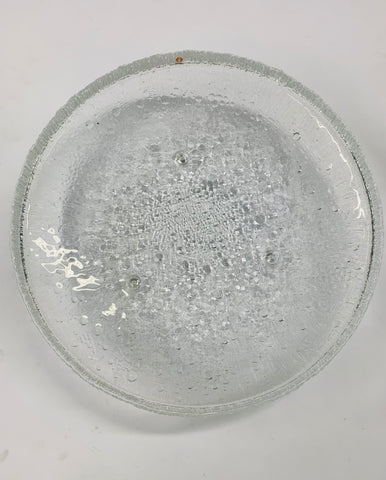 Iittala Tapio Wirkkala glass ice frosted large bowl