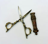 Victorian Embroidery Scissors with Sheath