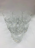 Set of 6 large Bohemian crystal whisky tumblers