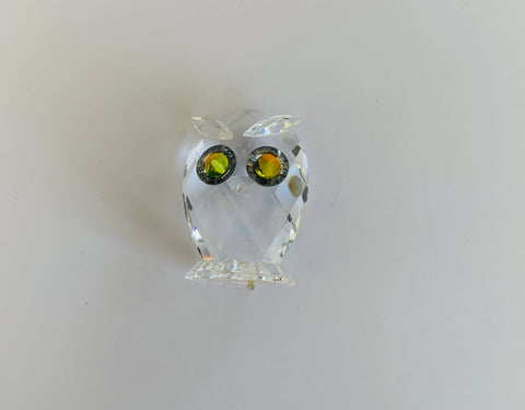 Swarovski Crystal Owl with Yellow Eyes
