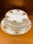 Large 6 place Grindley Royal Petal dinner set