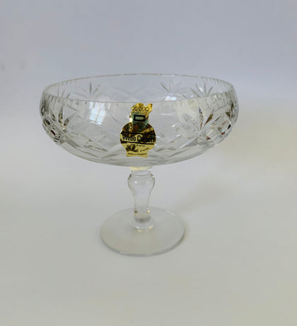 Webb and Corbett crystal stemmed bon bon dish