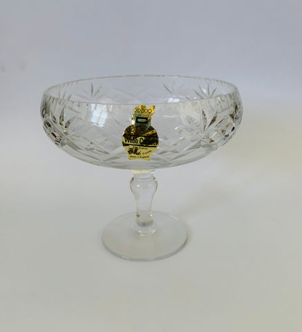 Webb and Corbett crystal stemmed bon bon dish
