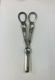 Ornate silver plated grape scissors