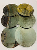 Set of 6 large silver plated coasters