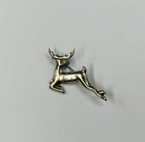 Sterling Silver leaping deer brooch