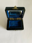 Lacquer musical jewellery box with tiger on the top