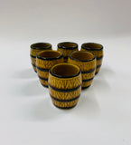 Set 6 ceramic barrel shot glasses