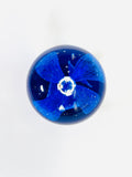 Paperweight with a Blue Flower and a Cobalt Base