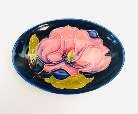Moorcroft Small Blue Oval Plate