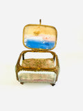 Hand made bevelled Glass Jewelley Box with brass fittings