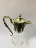Antique silver plated and glass Claret Jug