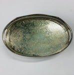 Ornate silver plated drinks tray