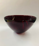 Large Orrefors Ruby red glass bowl