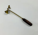 Antique brass candle Snuffer with exotic bird detail