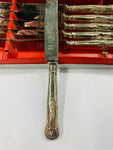 Set of 6 Kings pattern silver plated lunch knives