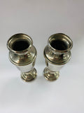 Pair of silver plated vases