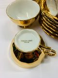 15 Piece Pagoda gold coffee set