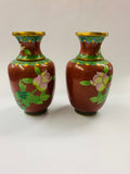 Pair of vintage Cloisonné vases