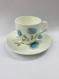 Set of 6 Wedgwood Ice Rose Demitasse cups and saucers
