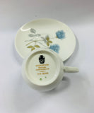 Set of 6 Wedgwood Ice Rose Demitasse cups and saucers