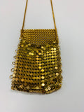 Retro gold tone chain purse