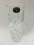 Elegant tall Bohemia crystal vase
