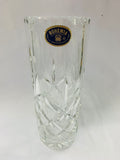 Elegant tall Bohemia crystal vase