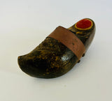 Novelty Black Clog Pin Cushion and Thimble Holder