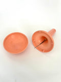 Pink Bakelite Darning Mushroom with Internal Pin Holder