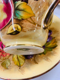 Set of 6 Aynsley Orchard Gold cups and saucers