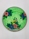 Large Maling green thumbprint plate