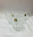 Set of 6 large crystal whisky tumblers
